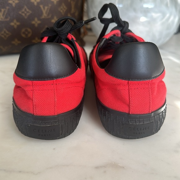 CELINE red canvas sneakers, Size 40 - Picture 6 of 11